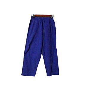 Chicos Purple Elastic Waist Crepe Cropped Ankle Pants Capris Size 0-Small 4/6